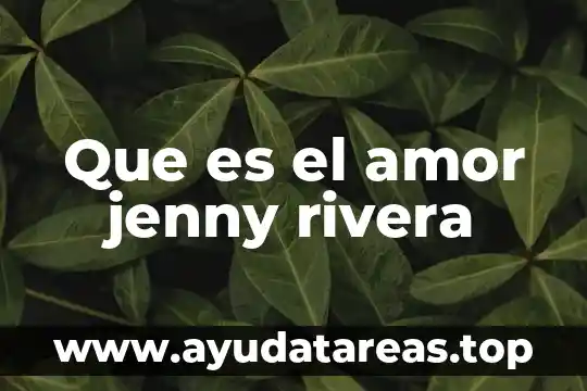 Que es el amor gallego 3 Que es el amor jenny rivera