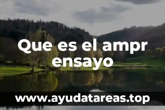 Que es una tesis dentro de un ensayo literario 4 Que es el ampr ensayo