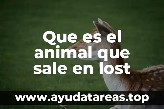 Que es la posta animal 3 Que es el animal que sale en lost