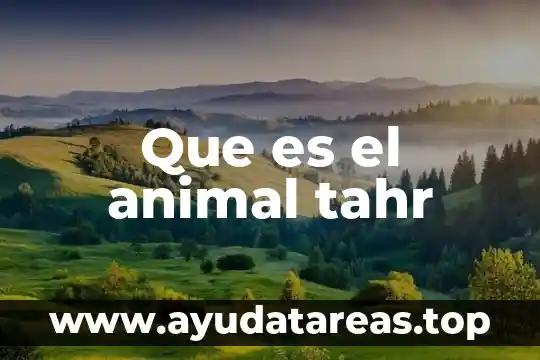Que es un laboratorio de bromatologia animal 7 Que es el animal tahr