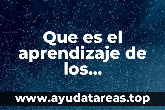 Que es la autogestion del aprendizaje en los docentes 6 Que es el aprendizaje de los conocimientos tecnicos