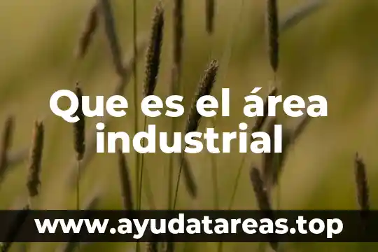 Que es el área industrial