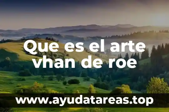 Que es el arte vhan de roe