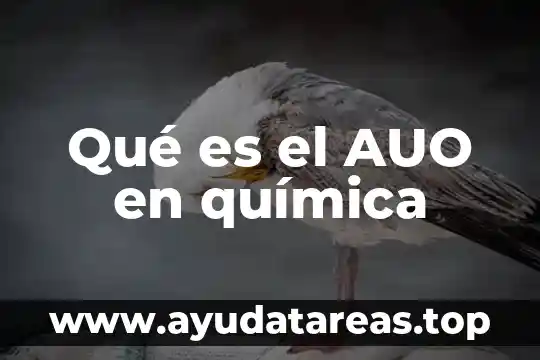 Que es la teoria de evolucion quimica 6 Qué es el AUO en química