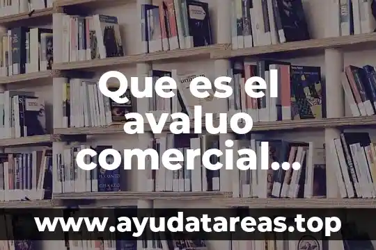 Que es el avaluo comercial juridico