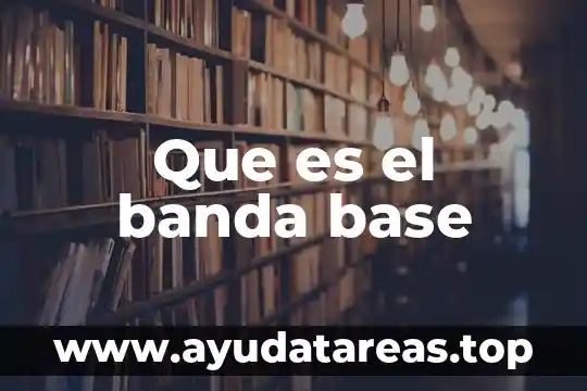 Que es una banda transportadora y tipos 6 Que es el banda base