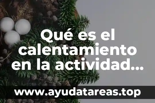 Qué es el calentamiento en la actividad física