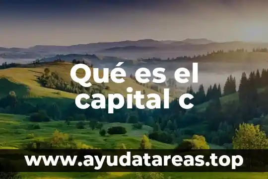 Qué es el capital c