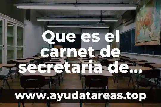Ciencias de la salud que es sueño 6 Que es el carnet de secretaria de salud