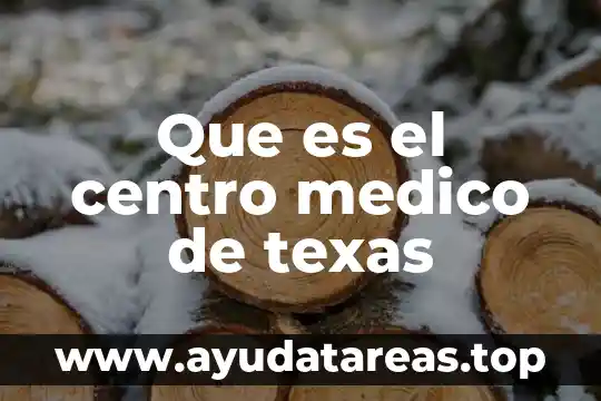 Que es el centro medico de texas