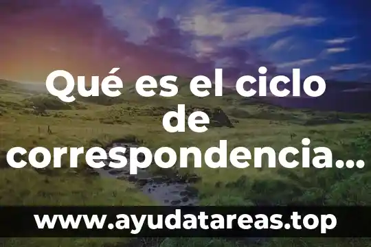 Qué es el ciclo de correspondencia comercial