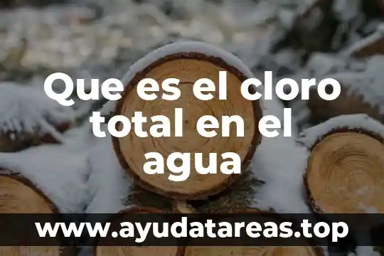 Que es el costo anual total promedio 7 Que es el cloro total en el agua