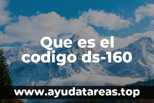 Que es el código estadístico del sistema armonizado 5 Que es el codigo ds-160