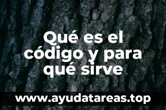 Qué es el código y para qué sirve