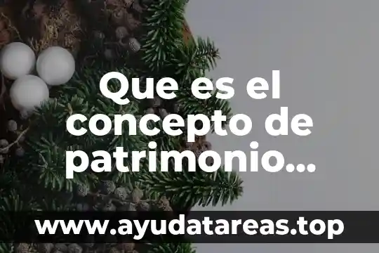 Que es patrimonio comun 4 Que es el concepto de patrimonio natural