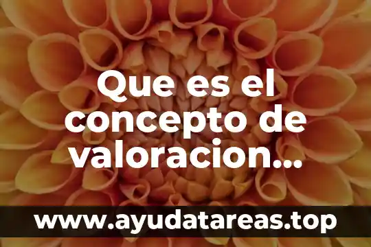 Que es el concepto de valoracion nutricionalmente