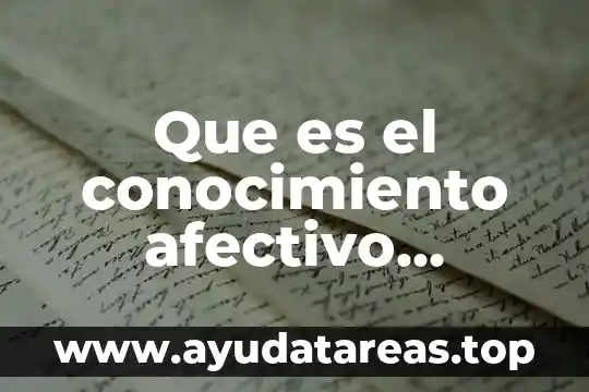 Que es el conocimiento afectivo presentacion
