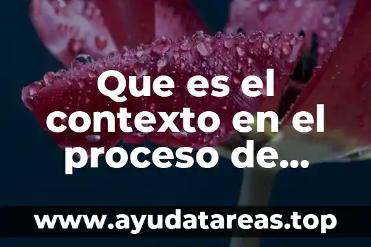 Que es el contexto en el proceso de enseñanza aprendizaje