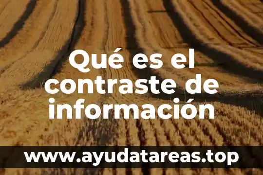 Que es una busqueda de informacion yahoo 3 Qué es el contraste de información