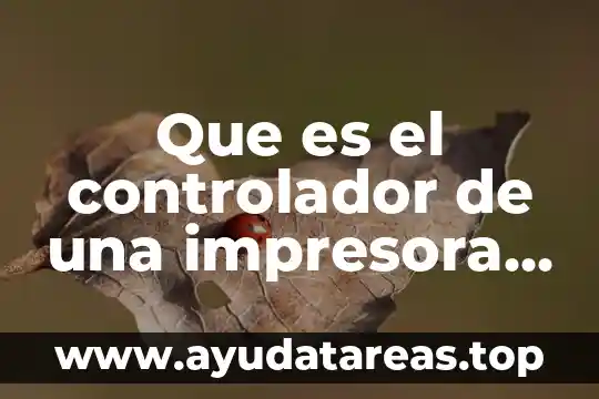 Que es el controlador de una impresora canon mf4890dw