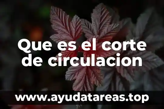 Que es el corte de circulacion