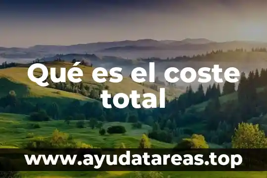 Qué es el coste total