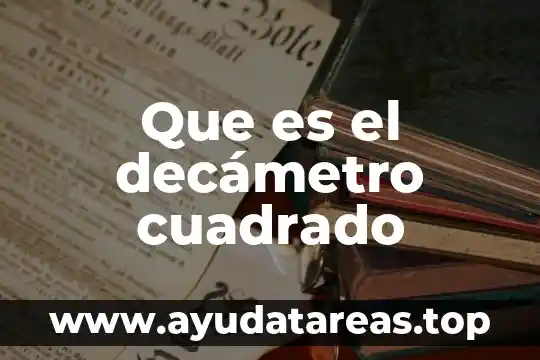 Que es el decámetro cuadrado