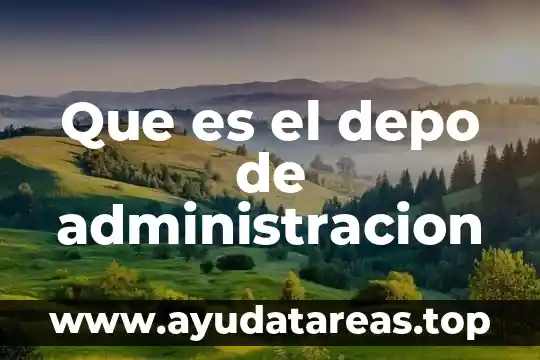 Que es la teoria de administracion 5 Que es el depo de administracion