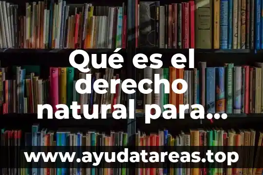 Qué es el derecho natural para Kant