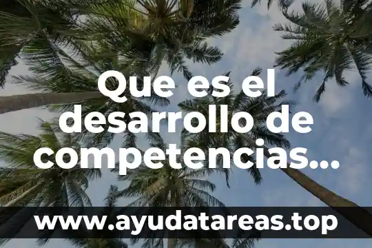 Que es el desarrollo de competencias en una empresa