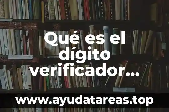 ¿Qué es dígito es sinónimo de número? 4 Qué es el dígito verificador IMSS