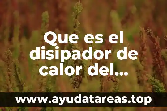 Qué es bandera de un procesador 7 Que es el disipador de calor del procesador