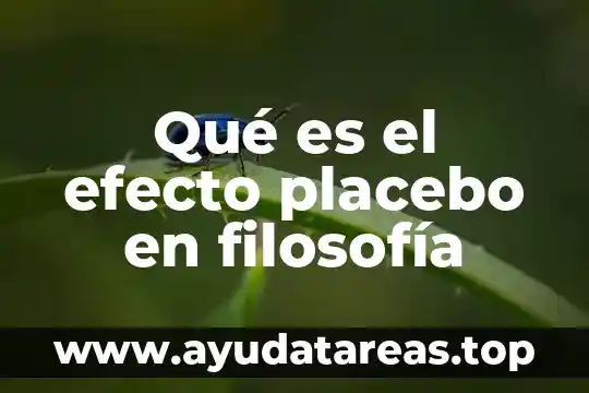 Qué es el efecto placebo en filosofía