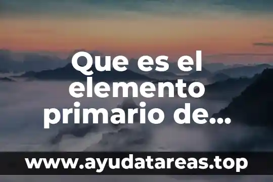 Que es el aire mezcla compuesto o elemento 6 Que es el elemento primario de medicion helicoidal