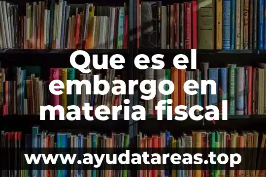 Que es un embargo y tipos de embargo 5 Que es el embargo en materia fiscal