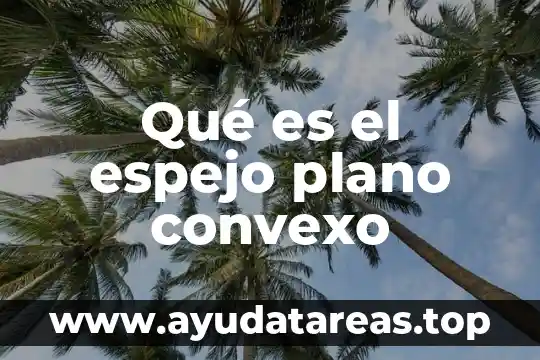 Qué es el espejo plano convexo