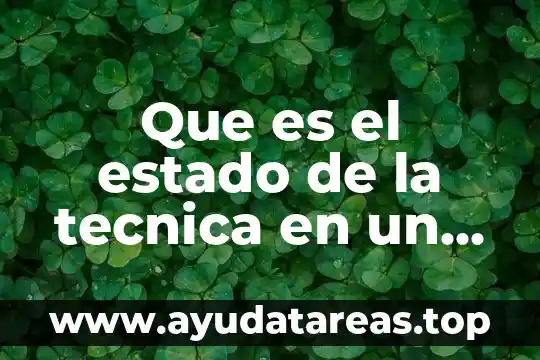 La definición de contabilidad parte de que es una técnica 5 Que es el estado de la tecnica en un proyecto