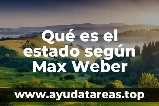 Qué es el cuadro administrativo de Max Weber 8 Qué es el estado según Max Weber