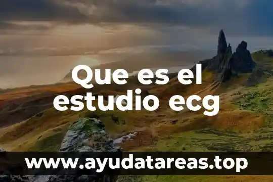 Que es el estudio ecg