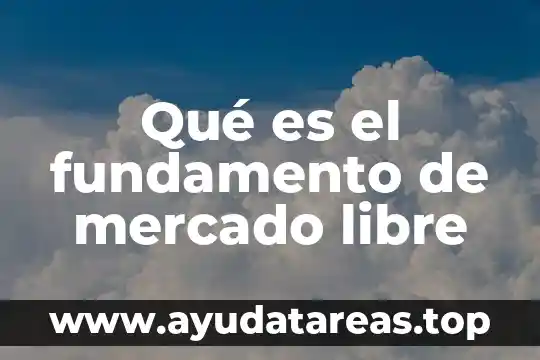 Qué es el fundamento de mercado libre