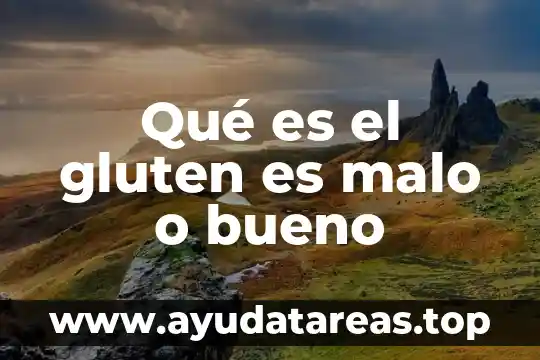 Que es bueno para dormir profundamente 4 Qué es el gluten es malo o bueno