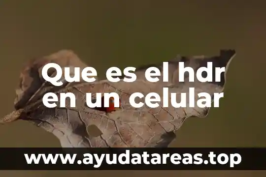 Celular que es una pulsera 4 Que es el hdr en un celular