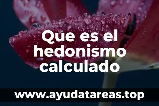 Que es el hedonismo calculado