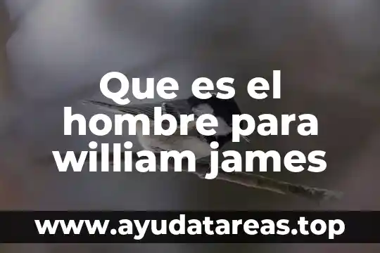 Que es el hombre para william james