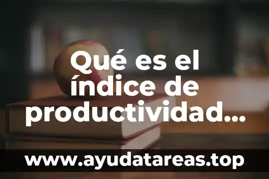 Qué es el índice de productividad global