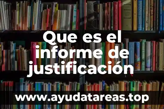 Que es el informe de justificación