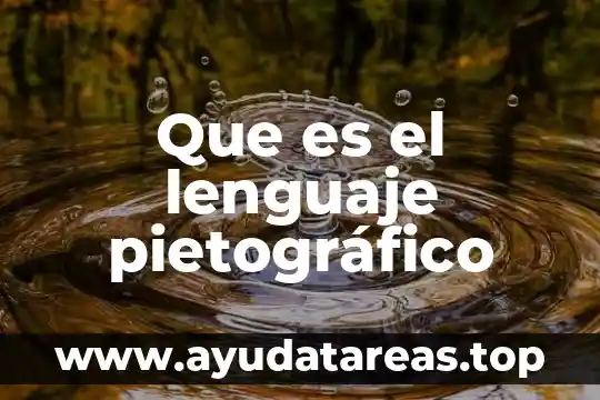 Que es el lenguaje esoterico sud 8 Que es el lenguaje pietográfico