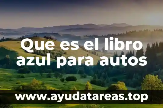 Que es el libro azul para autos