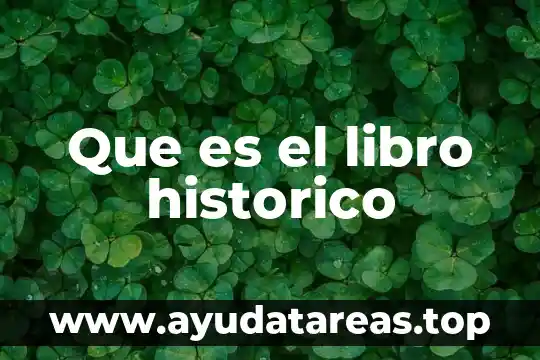 Que es el libro historico