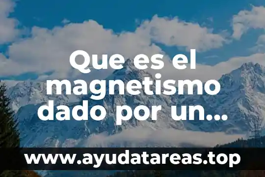 Qué es el magnetismo terrestre significado 5 Que es el magnetismo dado por un autor